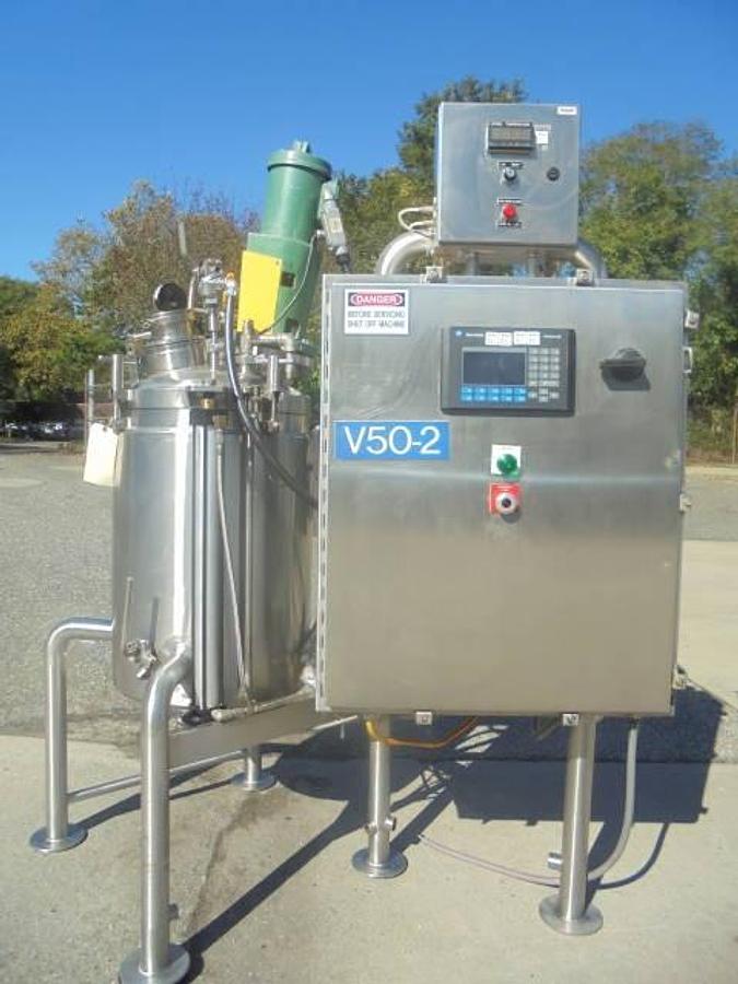Used 11 Gallon Cherry Burrel 316 Stainless Steel Jacketed Pressurized Kettle/Reactor, Lift Out Agitation