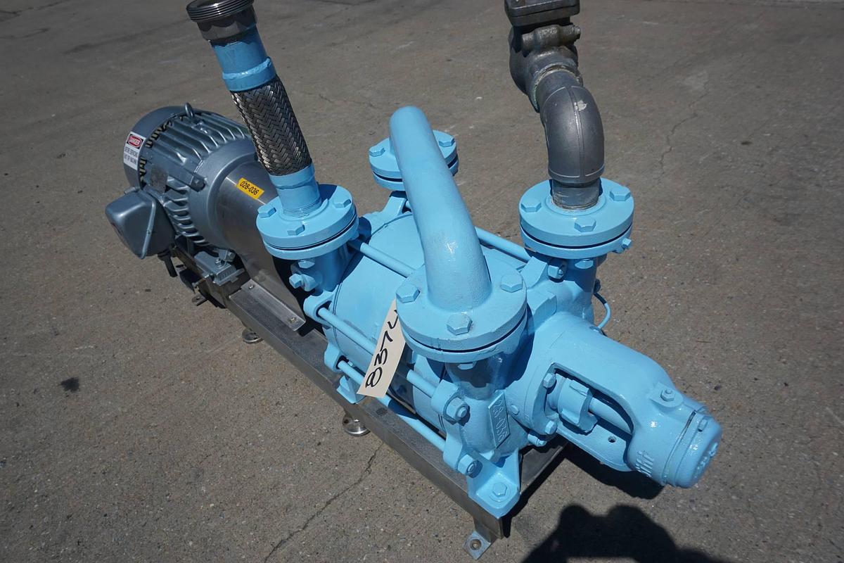 Used Sihi 3HP Liquid Ring Vacuum Pump, 20 HP Motor