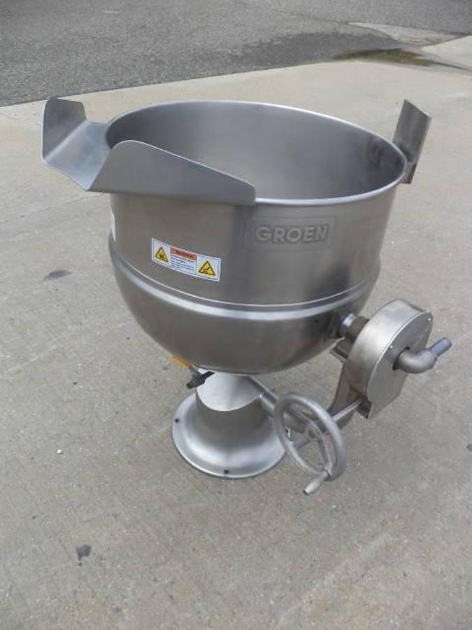 Used 40 Gallon Groen Stainless Steel Jacketed Tilt Kettle