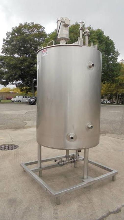 Used 233 Gallon Viatec Jacketed Mix Tank, Admix Propeller, 180 psi jacket