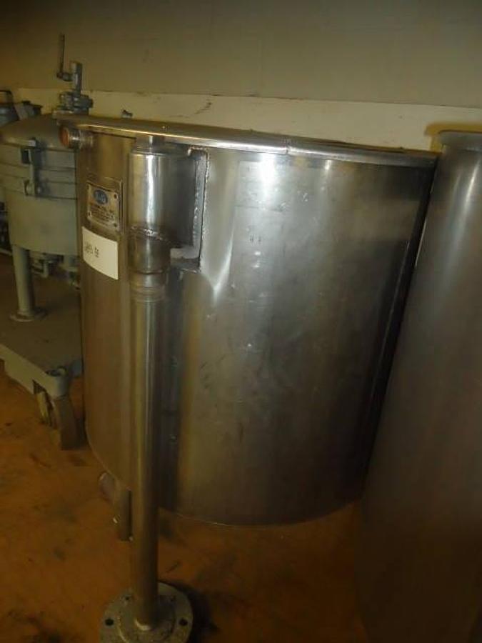 Used 65 Gal. B&g 316 Stainless Steel Jacketed Vertical Mix Tanks