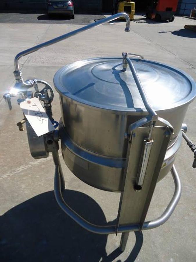Used 40 Gallon Allfab/Bardeau Stainless Steel Jacketed Tilt Kettle