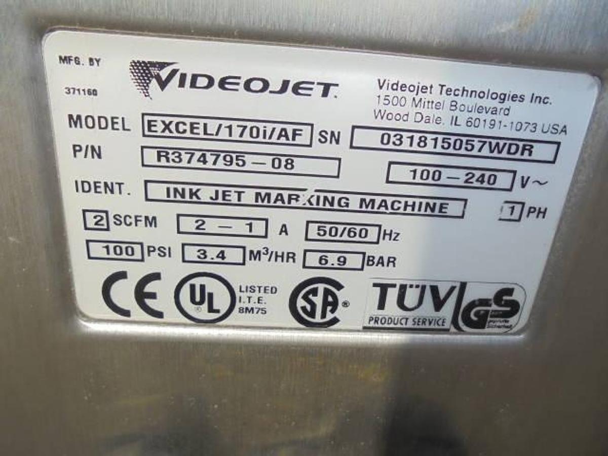 Used VideoJet “Excel 170i-AF”” Ink Jet Coder, Portable