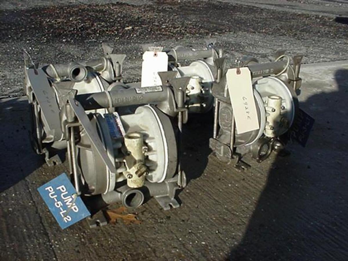Used Wilden M2 Air Operated Double Diaphragm Pumps, 316ss/Plastic