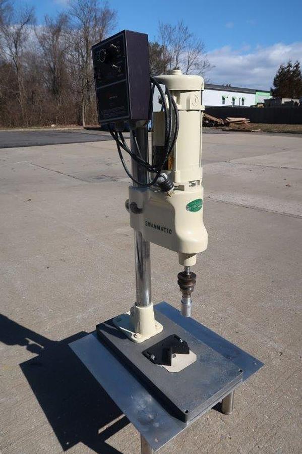 Used Swanmatic 49-PC Tabletop Capper, Single Phase Electrics