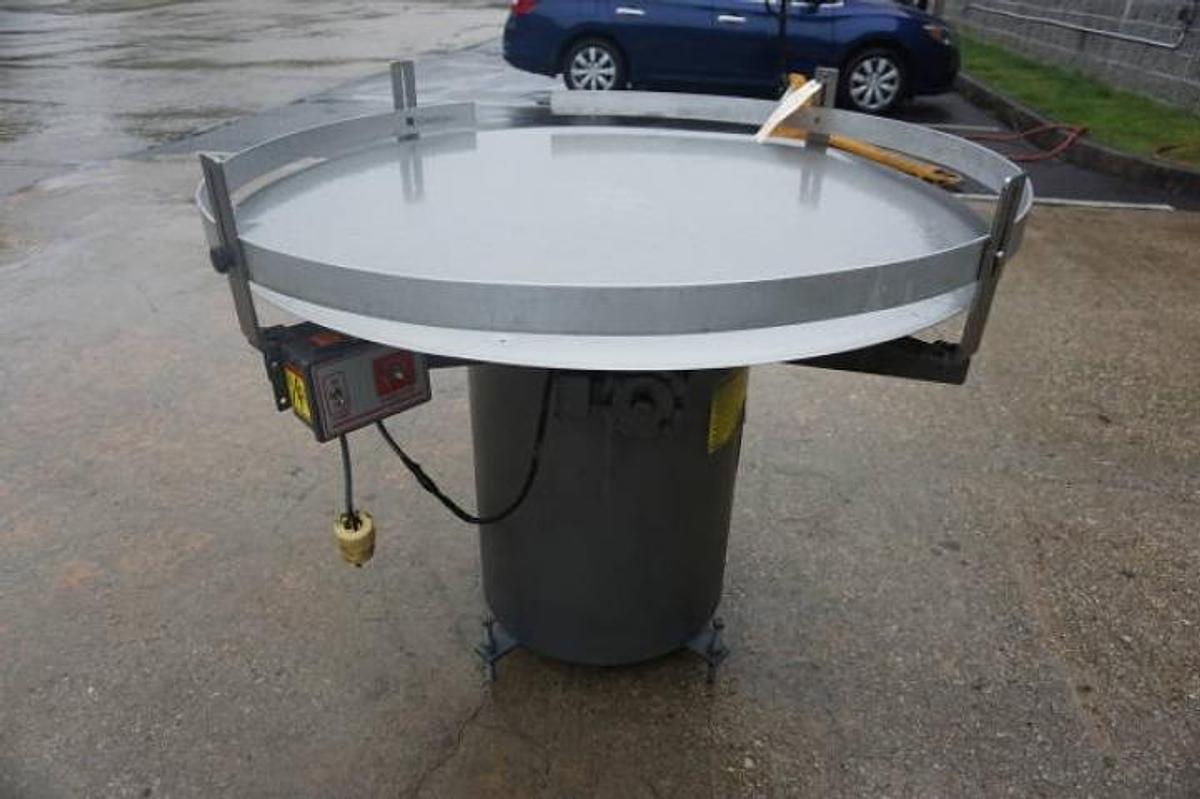 Used 48 In. Diameter Kaps All Rotary Unscrambling/Accumulating Table, Variable Speed