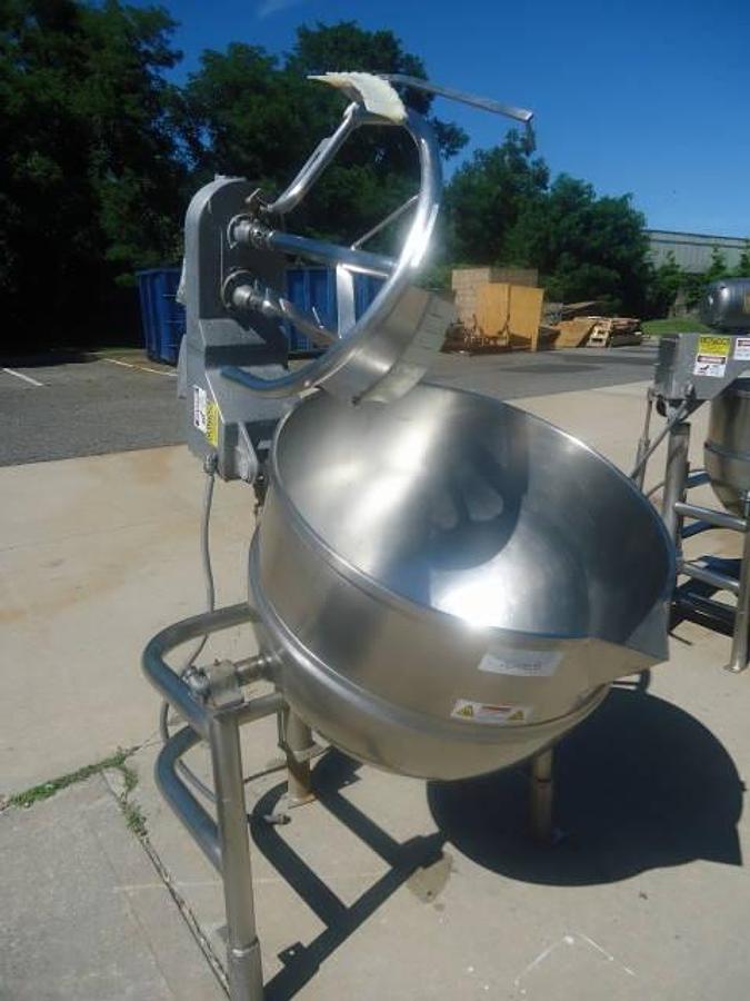 Used 80 Gallon Groen Twin Action Jacketed Mix Kettle, Tilting-