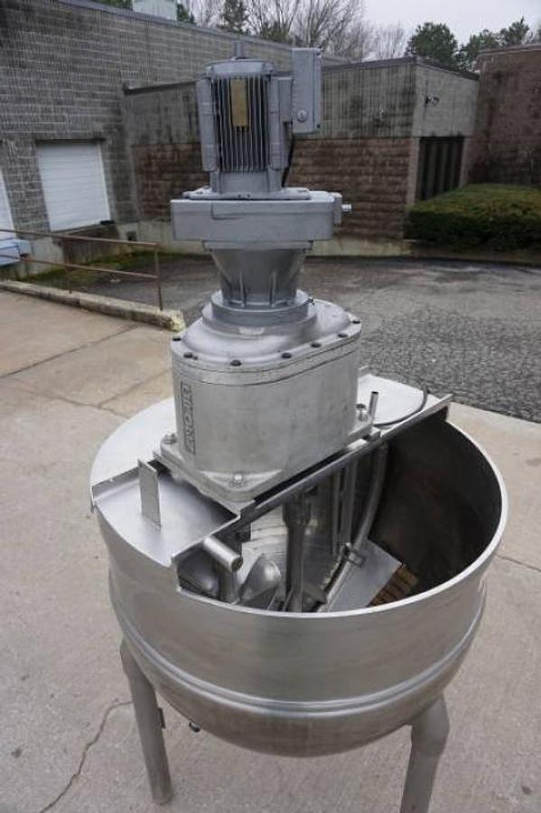 Used 200 Gallon Groen SS Twin Action Scraper Kettle, 90 PSI Jacket