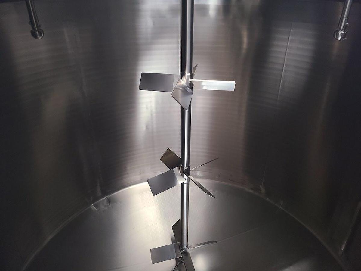Used Walker 6,000 Gallon 316L Jacketed Mix Tank, Sanitary