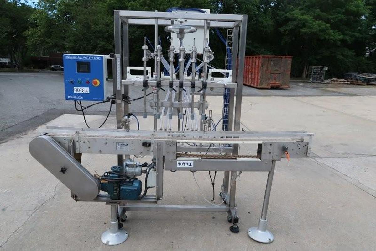 Used Inline Filling Systems SS Pneumatic Inline Gravity Filler