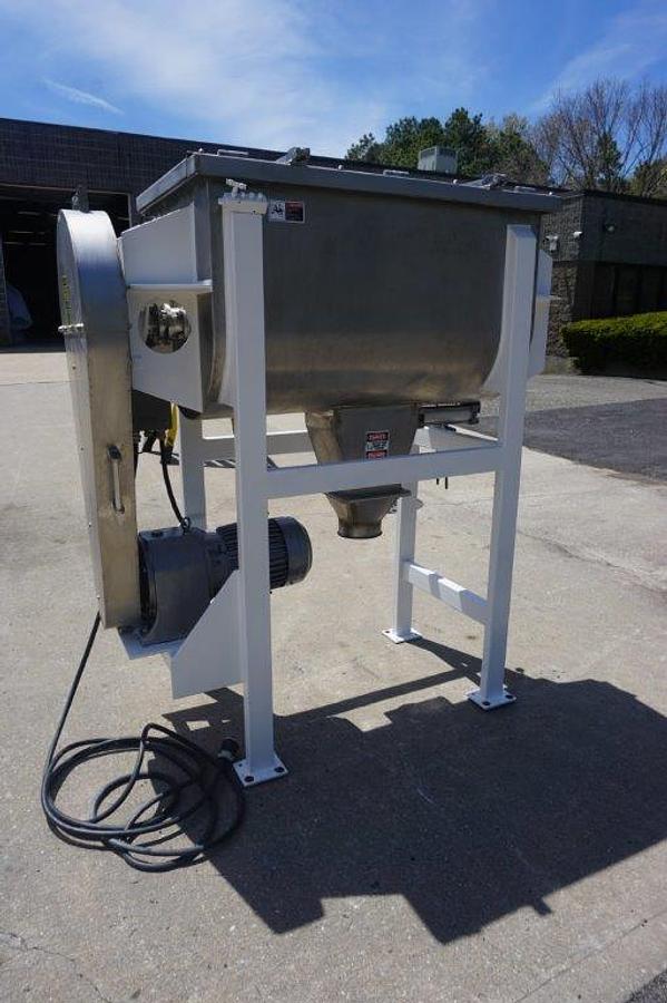 Used 10 Cu. Ft. AIM Stainless Steel Double Ribbon Blender, 5 HP Motor
