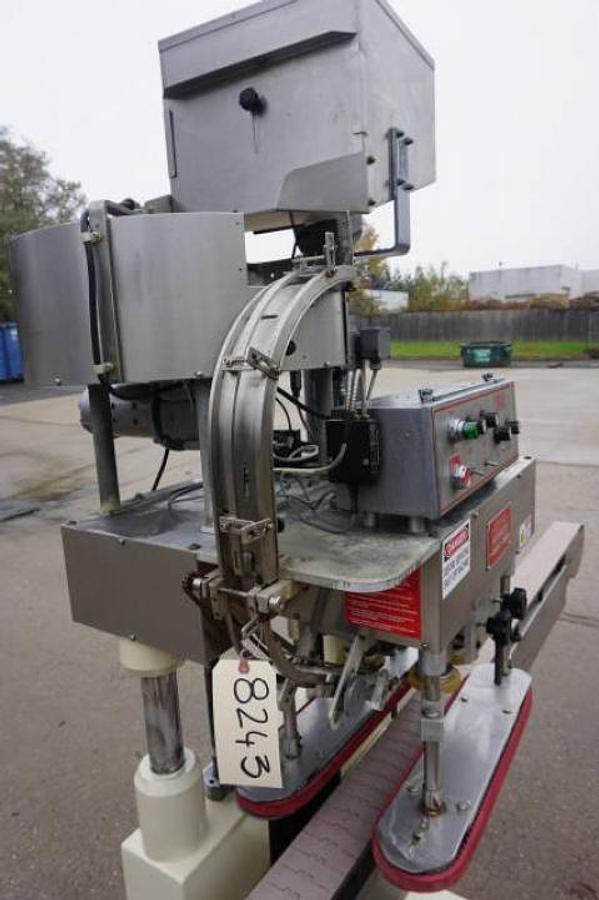 Used Kaps-All G-E Four Spindle Screw Capping Machine, 80 Per Minute