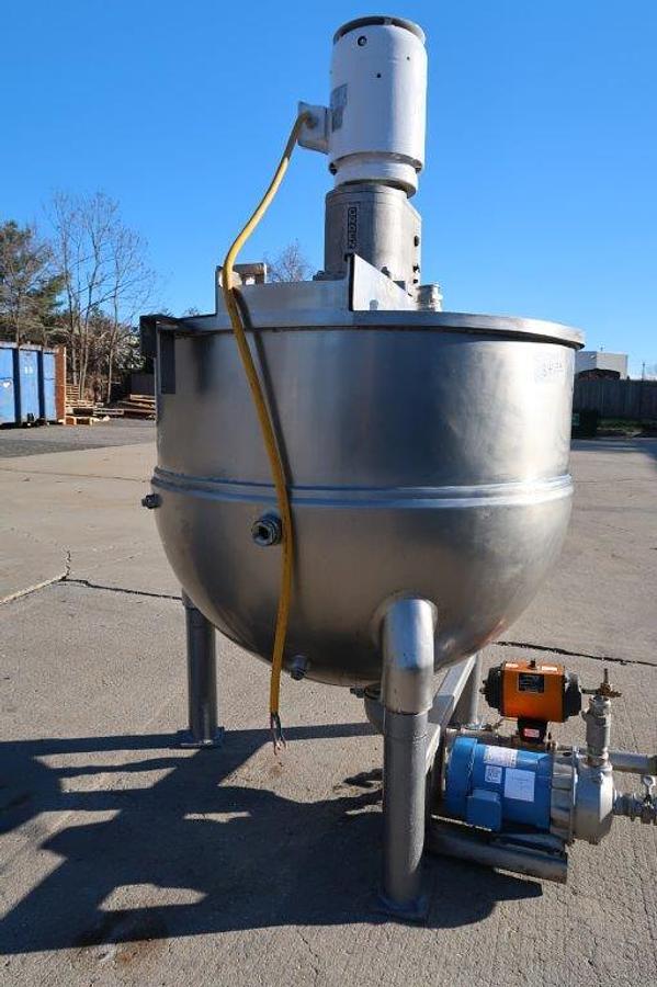 Used 150 Gallon Groen Twin Action Scraper Kettle, 100 PSI Jacket
