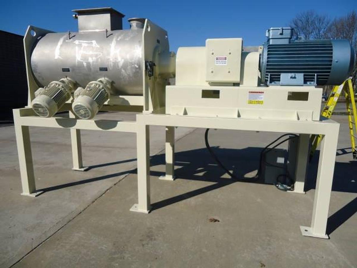 Used Morton Fkm-1200d Stainless Steel Plow Mixer With Choppers