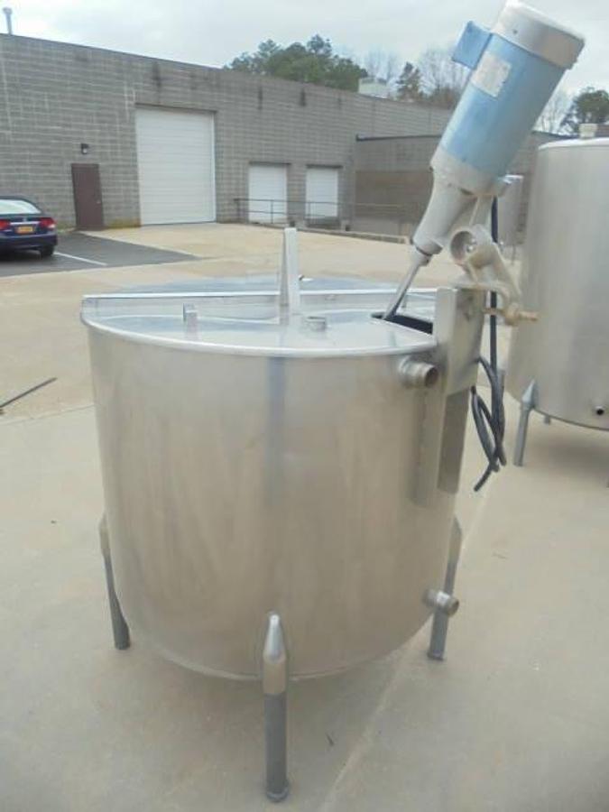 Used 250 Gallon Steriline Stainless Steel Jacketed Mix Tank