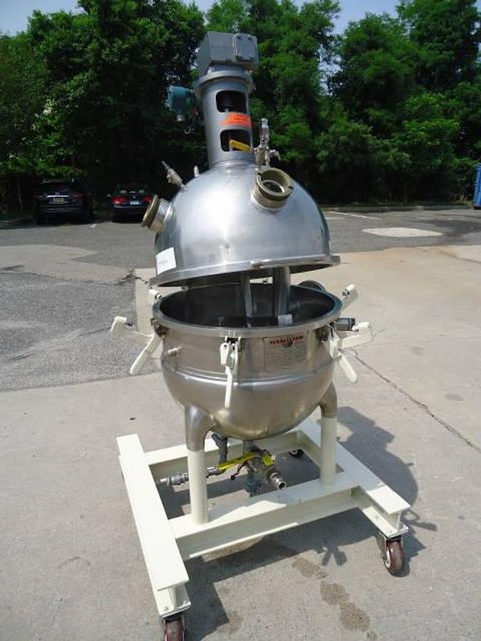 Used 30 Gallon Hamilton Stainless Vacuum Scrape Surface Kettle, 40 Psi Jacket