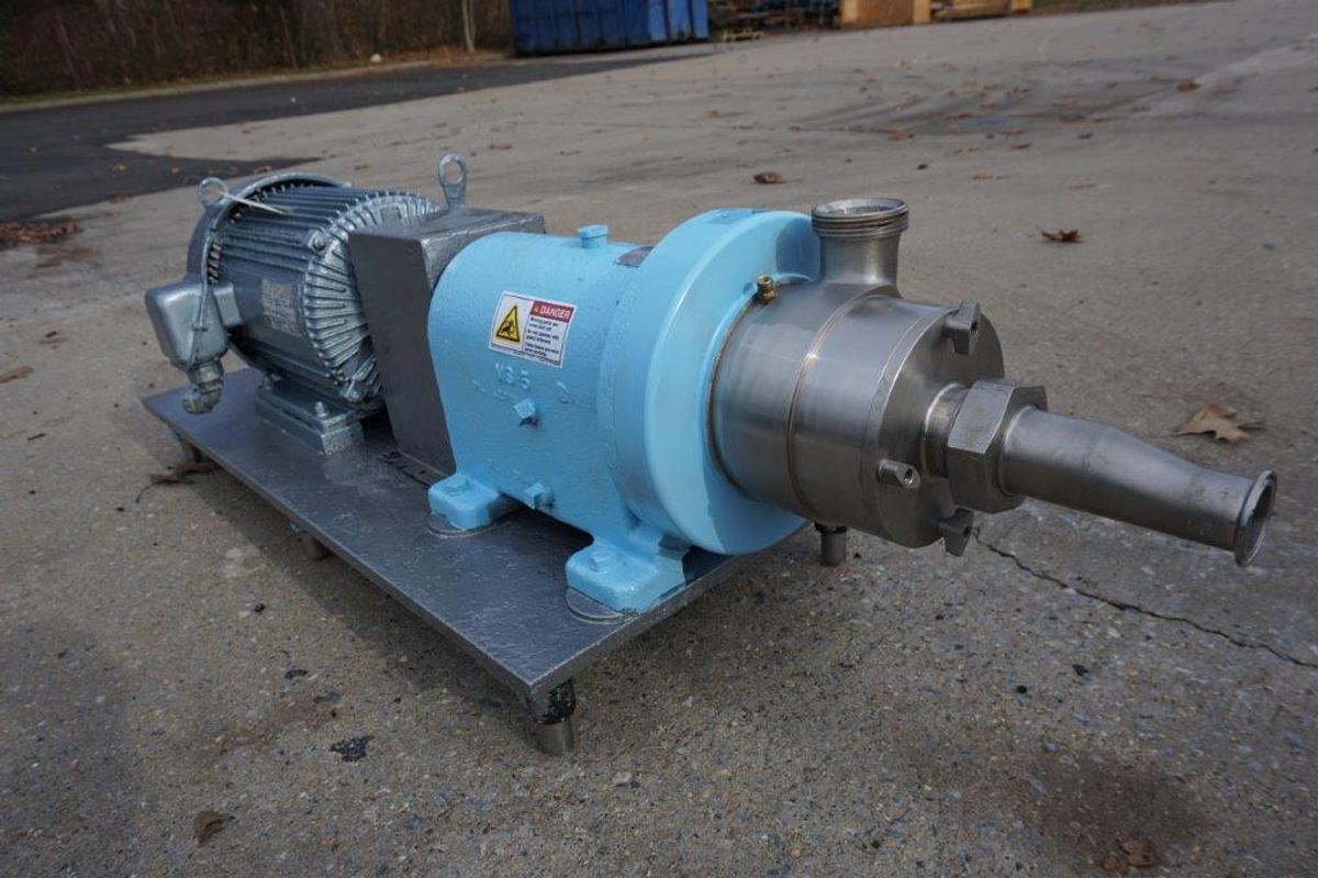 Used Waukesha SP4 Stainless Steel Inline High Shear Pump/Emulsifier, 10 HP