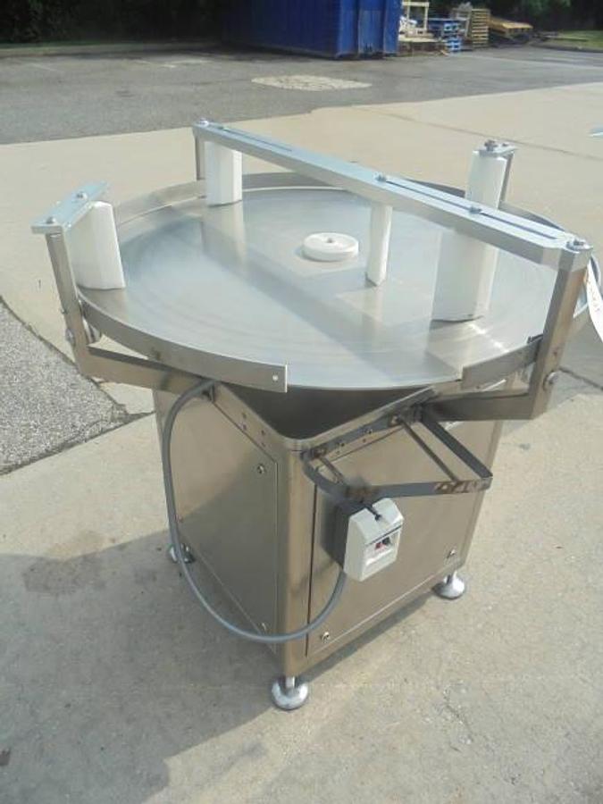 Used 39 In. Rotary Unscrambling/Accumulating Table, All Stainless Steel