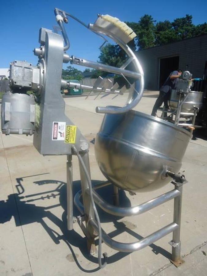 Used 80 Gallon Groen Twin Action Jacketed Mix Kettle, Tilting-