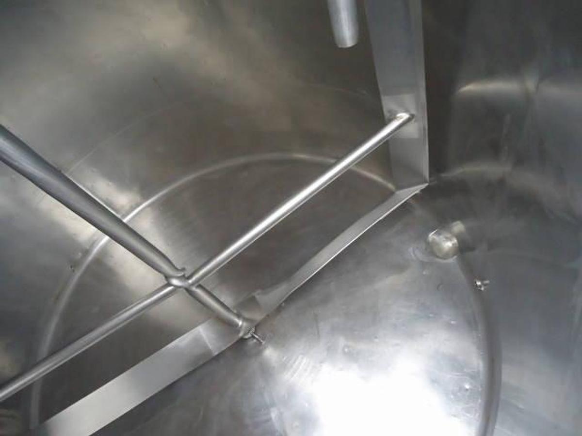 Used 800 Gallon Dci Stainless Steel Jacketed Mix Tank, 40 Psi