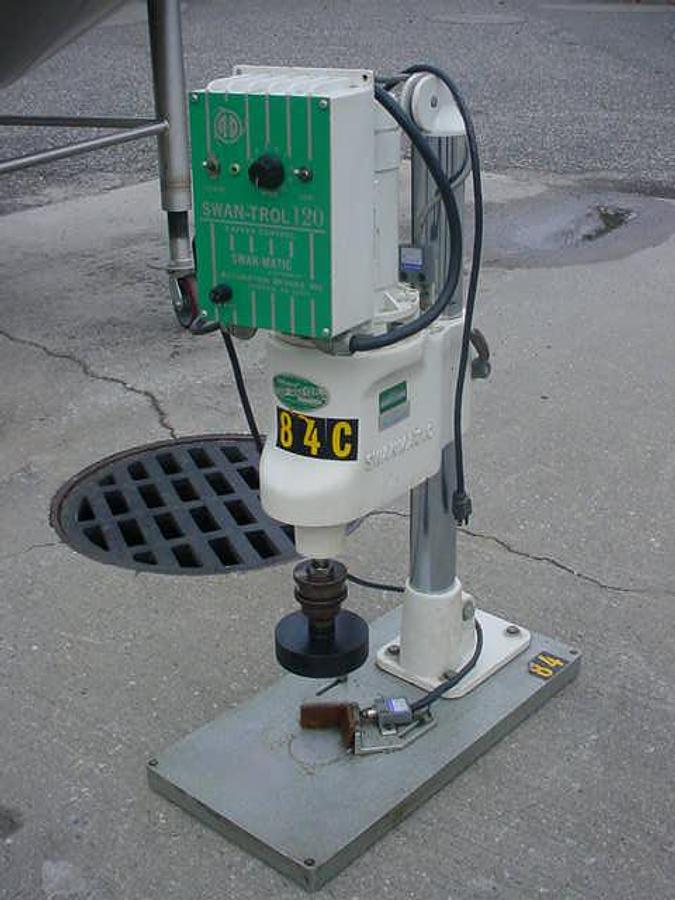 Used Swanmatic 60-Pc Tabletop Capper, Variable Speed