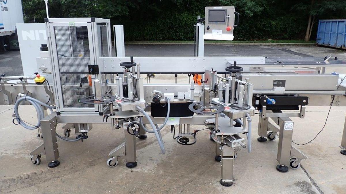 Used Nita Dual Head Auto Pressure Sensitive Labeler, SS