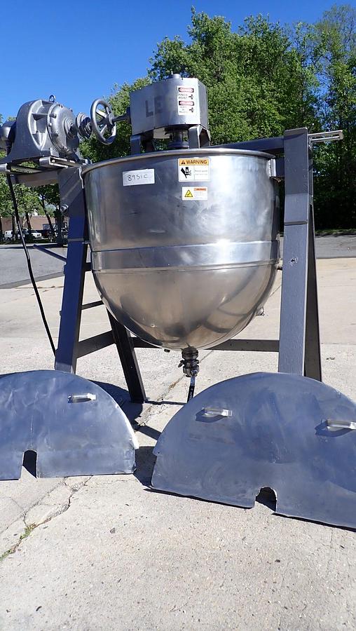 Used 125 Gallon Lee Stainless Jacketed Double Motion Kettle