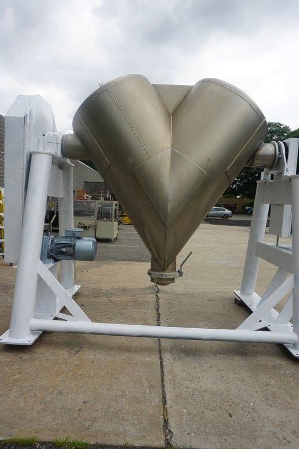 Used 60 Cu. Ft. Patterson Kelley Stainless Steel Twin Shell “V” Blender, With Intensifier Bar