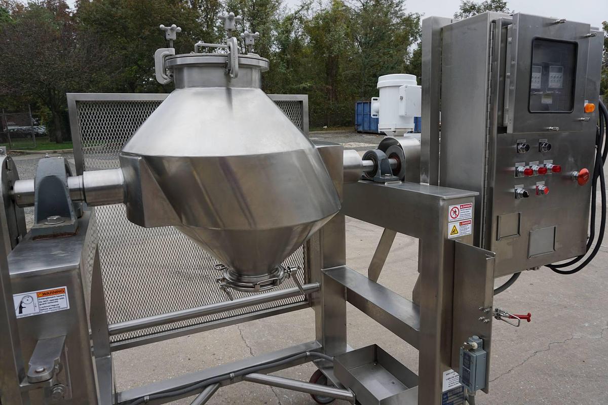 Used Gemco 3 Cu. Ft. 316 Stainless Steel Slant Cone Blender, Pharma Grade