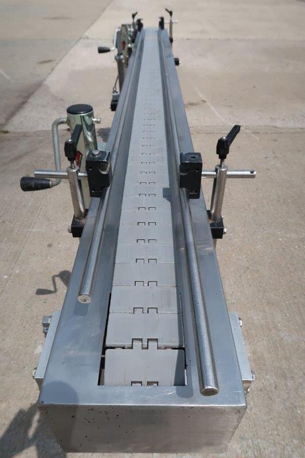 Used AFI 8 Ft. Long Motorized Bottle Conveyor