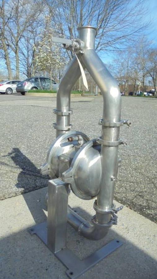 Used Murzan PI.50.SL Air Operated SS Double Diaphragm Pump, 3 Inch