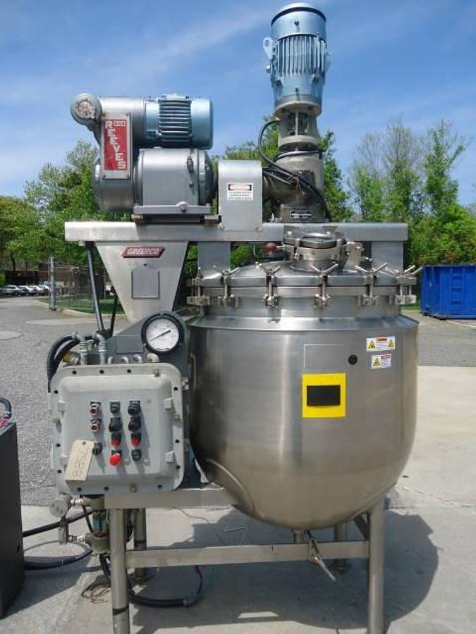 Used 150 Gallon Greerco Stainless Steel “Agi-Mixer” Vacuum Kettle, Explosion Proof