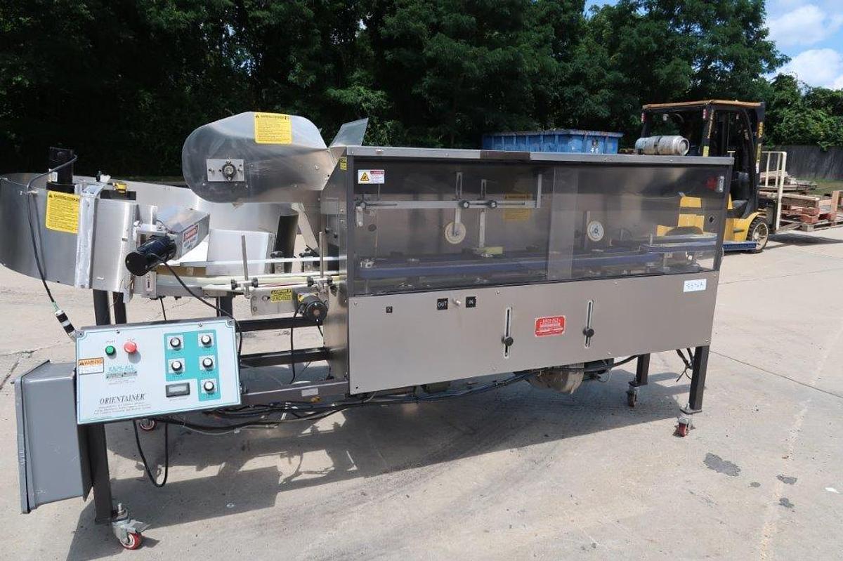 Used Kaps-All AU-6C Plastic Bottle Unscrambler, 300 per minute