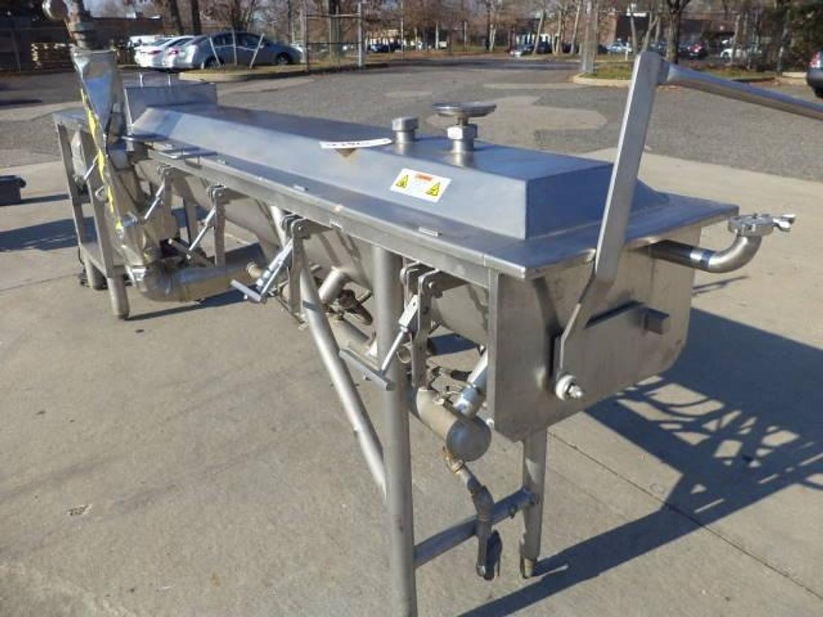 Used Damrow Brothers 15 In. X 120 In. SS  Screw Cooker, Steam Injection