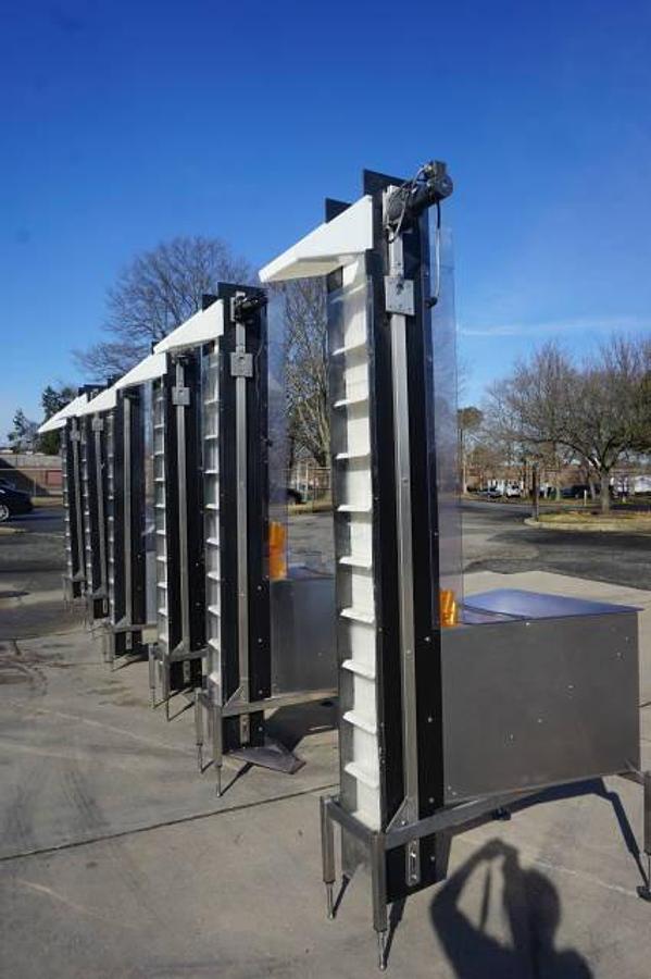 Used Omega Bottle/Cap Elevators/Feeders, 96 In. Discharge Height (5)