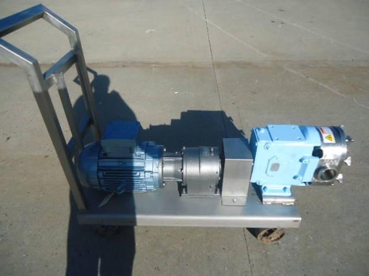 Used Waukesha 130 Stainless Steel Positive Displacement Pump, Portable