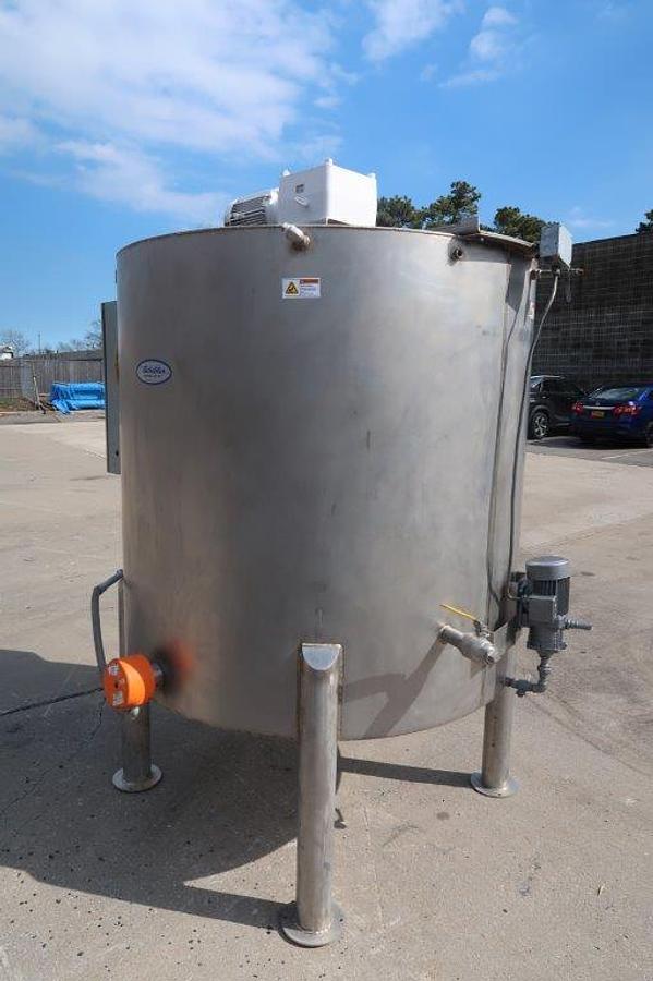 Used 500 Gallon Schebler Stainless Steel Jacketed Agitated Tank/Kettle,  Electric Heat