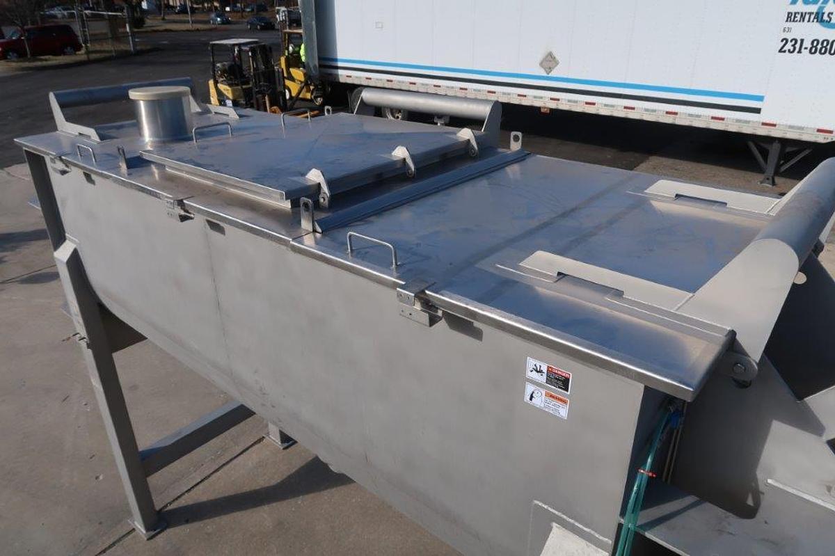 Used 120 Cu. Ft. A&M Process 316 Stainless Double Ribbon Blender, 40HP