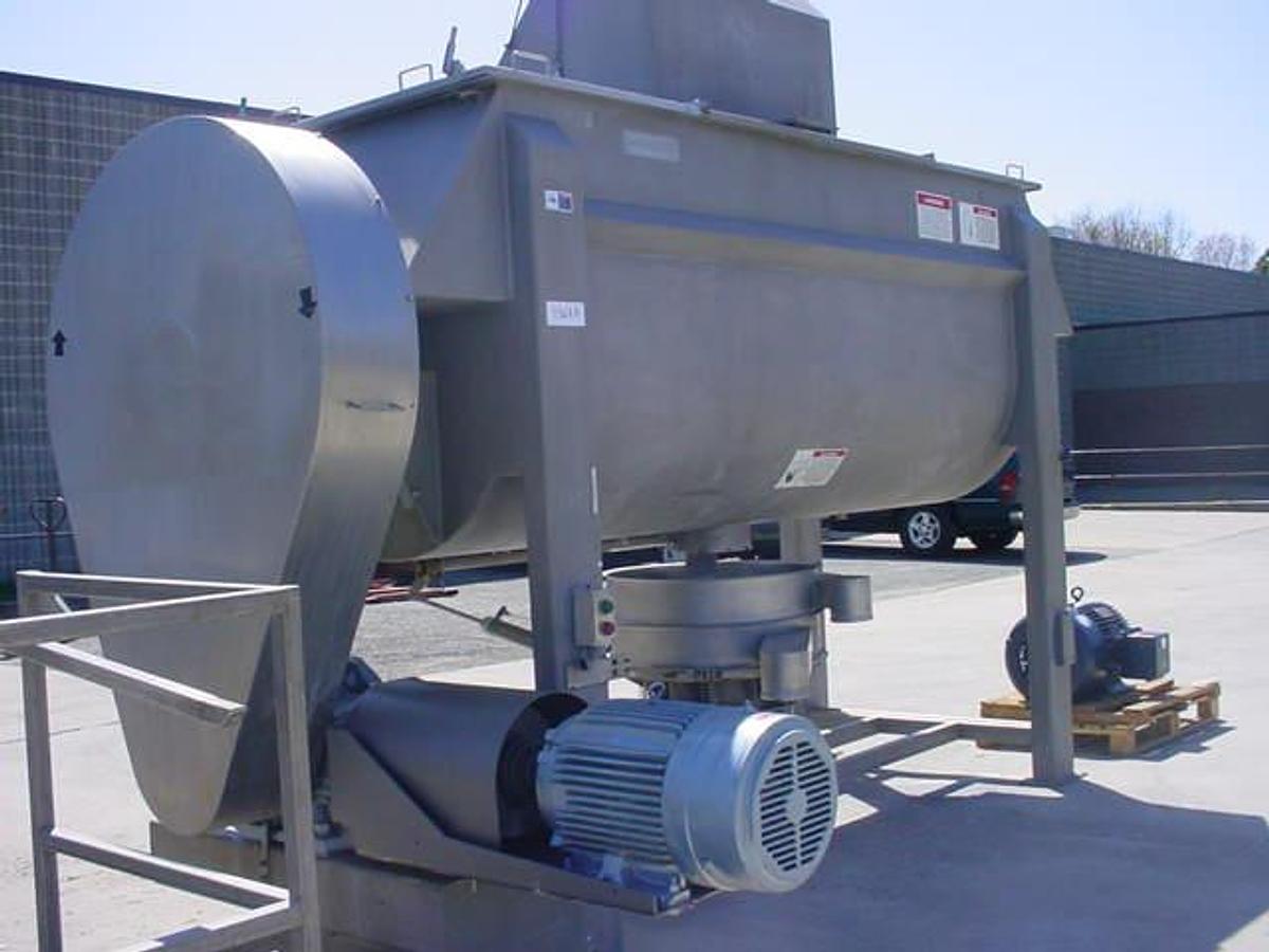 Used 120 Cu.ft. American Process Systems Stainless Steel Double Ribbon Blender