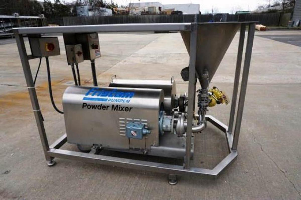 Used Fristam Powder Mixer System, 30 HP, All Stainless Steel