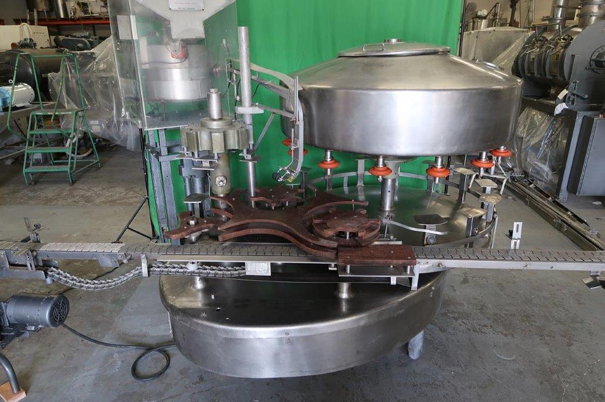 Used Filler Specialties 14 Valve Rotary Filler with Snap Capper, Stainless
