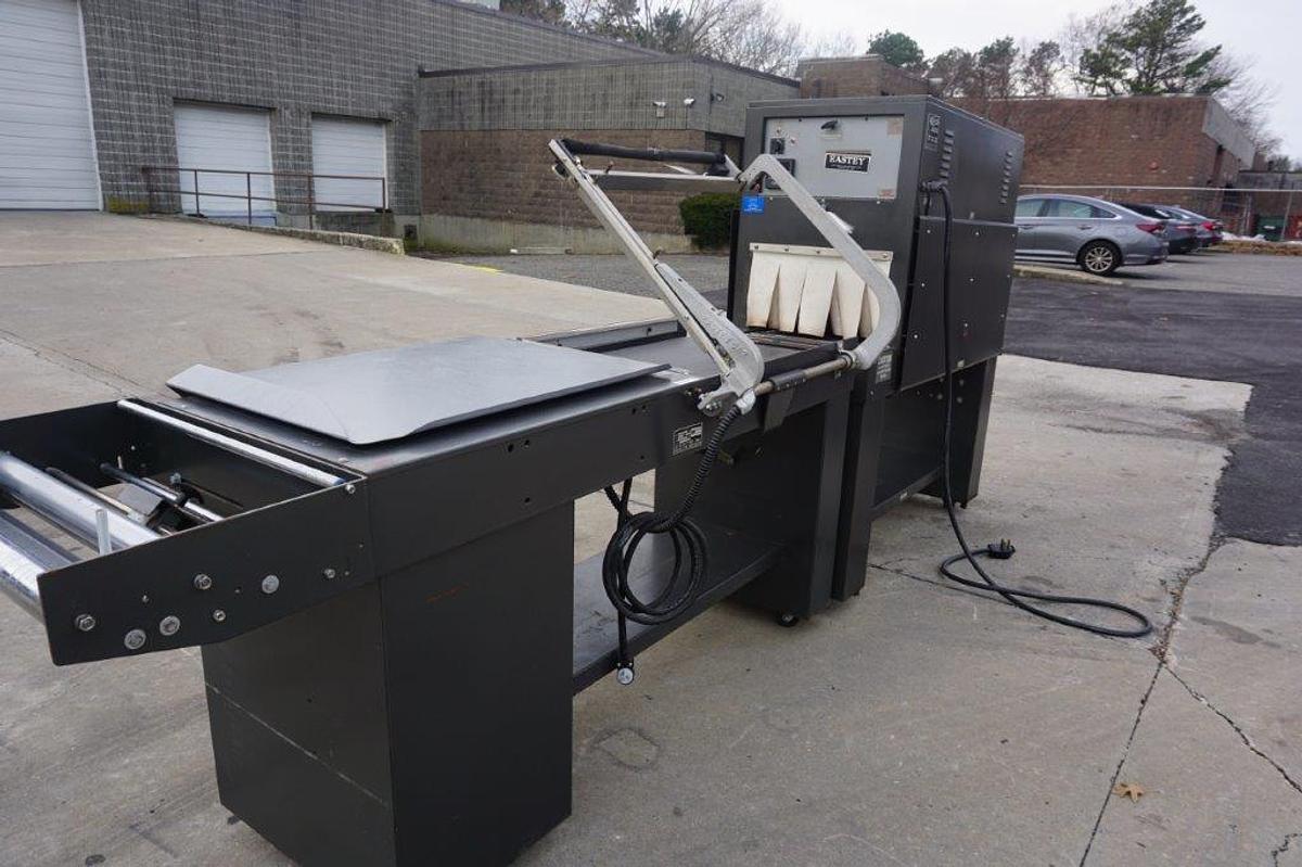 Used Jeff Eastey Semi-Automatic L-Sealer and Shrink Tunnel, Portable