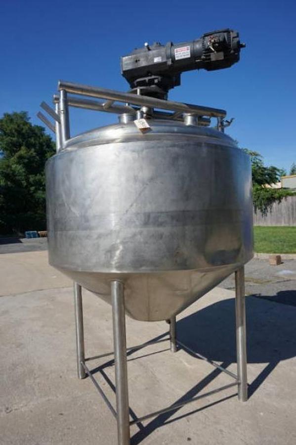 Used 600 Gallon Stainless Steel Jacketed Closed Process Vessel, 316 SS