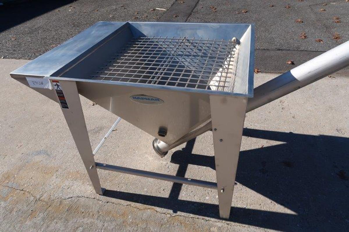 Used Hapman Inclined Screw Conveyor, Unused