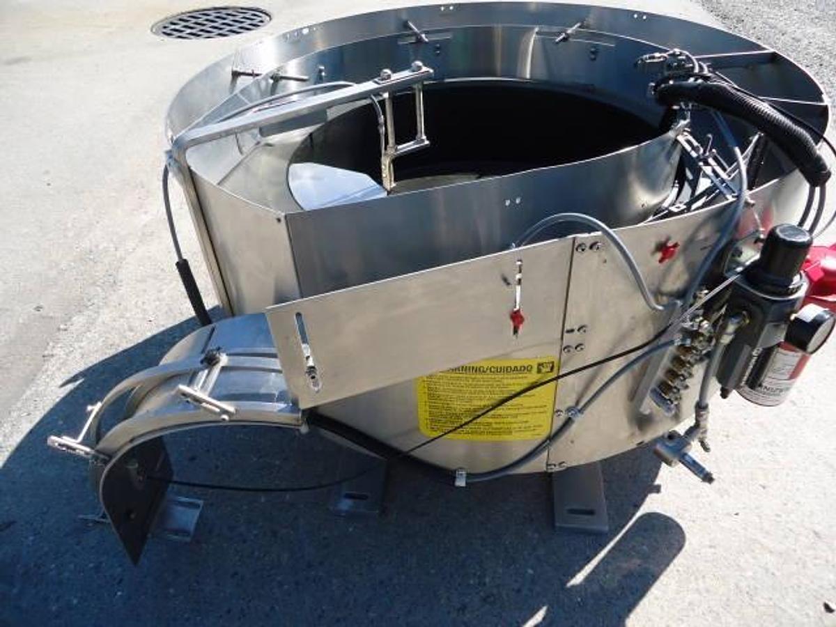 Used Kaps-All/Feed Systems 36 In. Diameter Stainless Steel Centrifugal Bowl Feeder