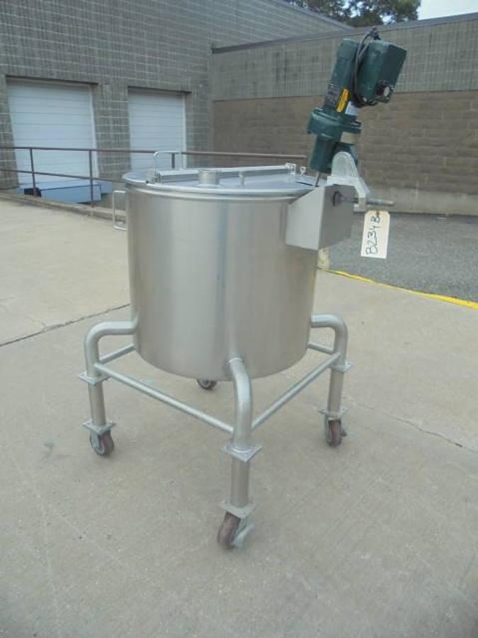 Used 86 Gallon Permasan Stainless Steel Sanitary Portable Tank