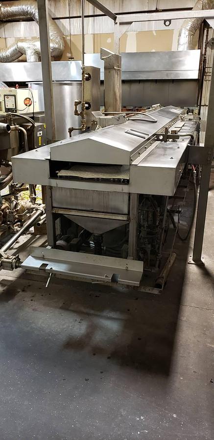Used Stein 16 In. Wide x 13 Ft. Long Gas Fired Fryer with Hold Down Belt