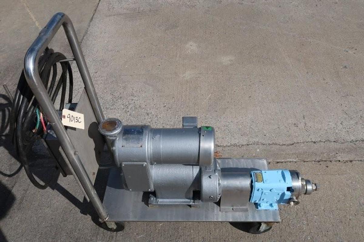 Used Waukesha 15 SS Positive Displacement Pump, Portable
