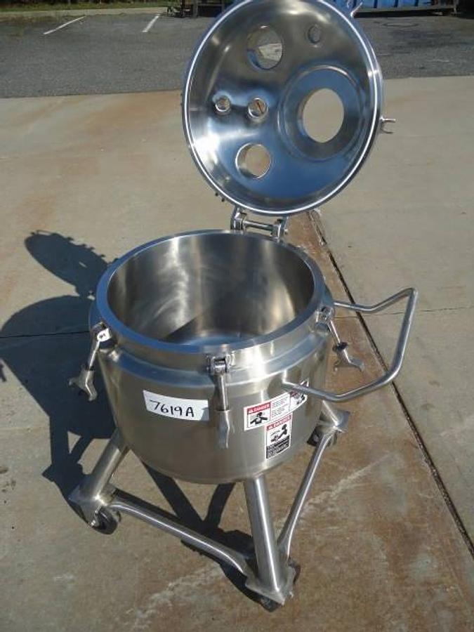 Used 65 Liter Walker Jacketed Sanitary Pressure Vessel, 316l Stainless Steel