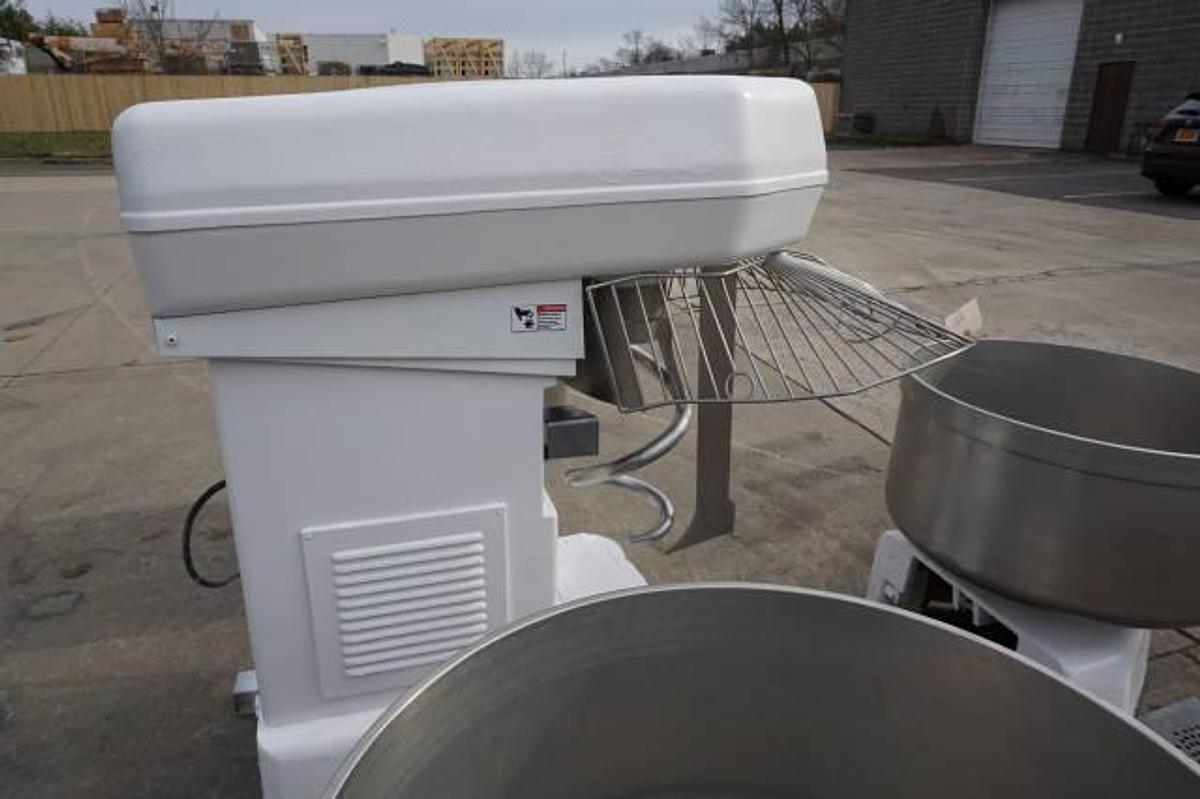 Used Colborne (Esmach) 200 Kg. Spiral Dough Mixer, Removable Bowls